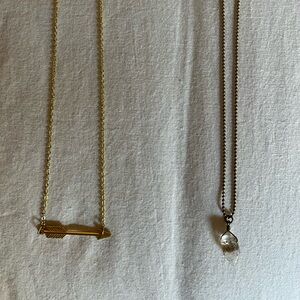 Scotch & Soda ‘Gold’ Arrow and Crystal Pendant Necklace Set